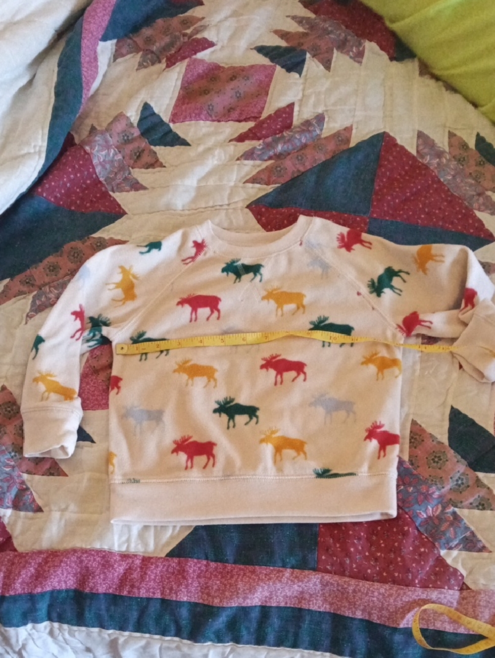 Garanimals Beige Sweatshirt with Teal and Red Accents